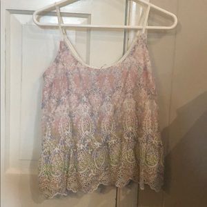 ANTHROPOLOGIE PATTERNED TANK TOP